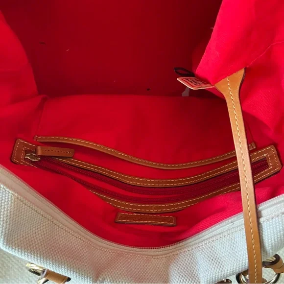 Dooney & Bourke Tan and Cream Canvas Tote - Picture 7 of 7